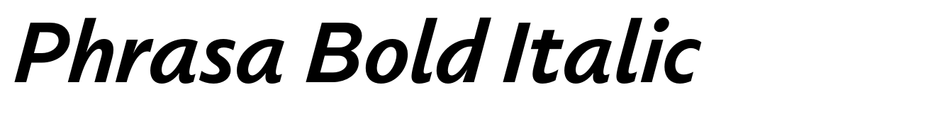Phrasa Bold Italic